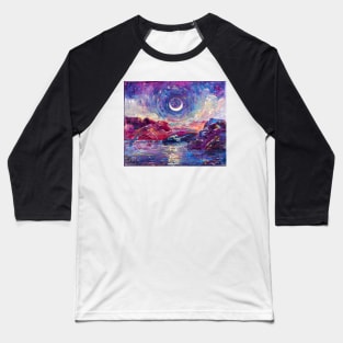 Costa Brava Nightscape Baseball T-Shirt